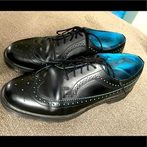 Dr Martens blue/black wingtip shoes